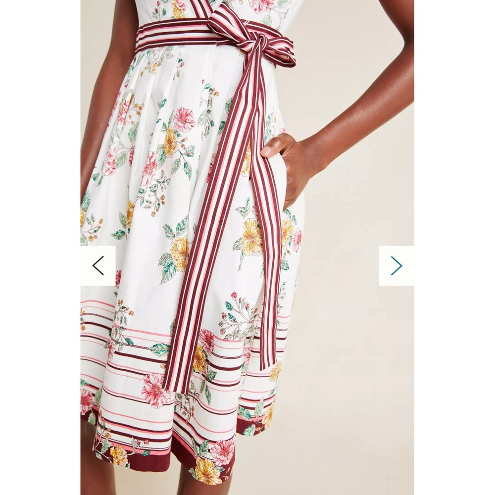 Anthropologie Gal Meets Glam Teresa Floral Wrap Dress Size 6 Tradwife - Picture 2 of 10